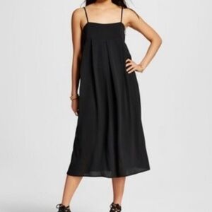 Who What Wear Black Midi Dress Gold hardware